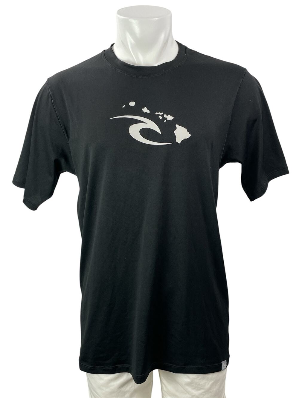 Rip Curl Mens Black Short Sleeves Graphic Print Pullover Tee T-shirt Top Size L